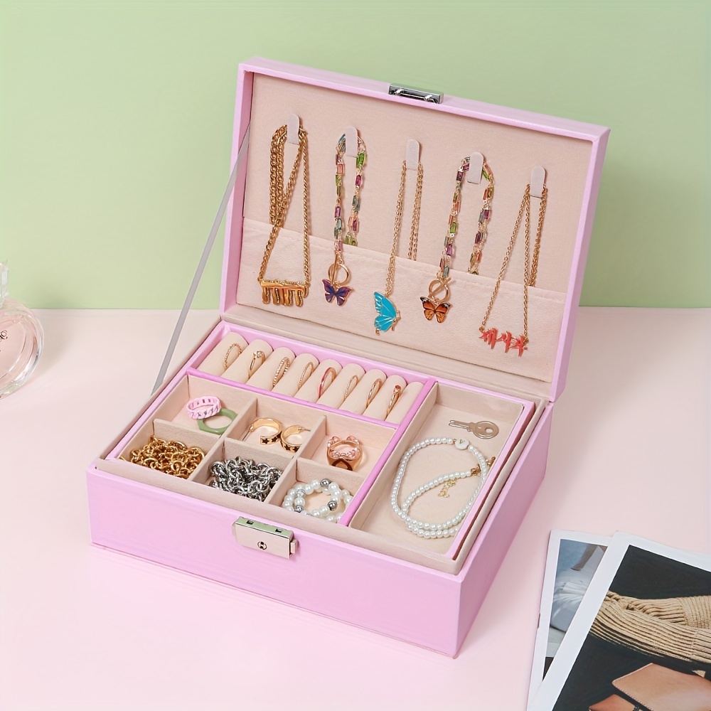 Large Capacity Double-layer Jewelry Box Organizer